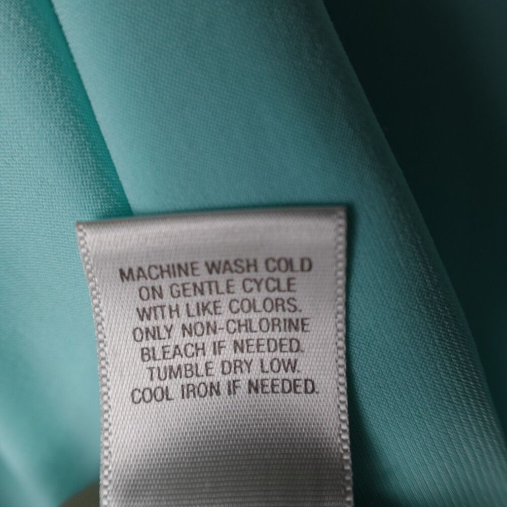 Dressbarn XL Cowl Neck Blouse Aqua Blue Sleeveless Tank Pullover Stretch Career - Picture 14 of 16